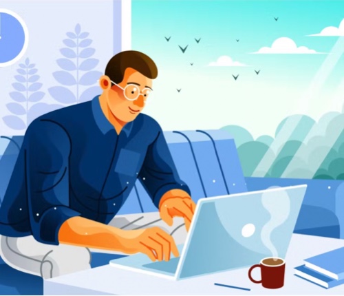 freelancer working